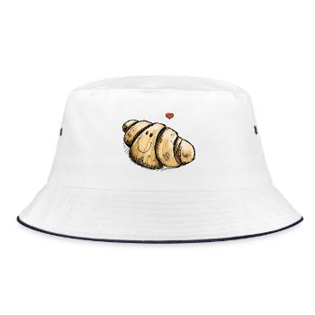 J'aime Croissants - Bob - blanc/marine - Devant