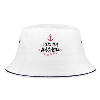 wedding - Bucket Hat - white/navy - Front
