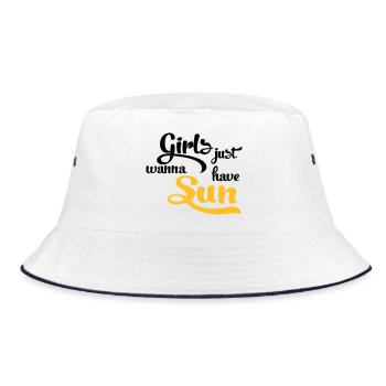 sun - Bucket Hat - white/navy - Front