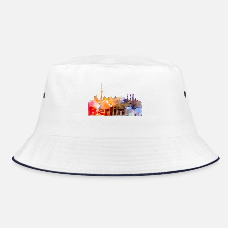 Berlin - Bucket Hat - Weiß/Navy