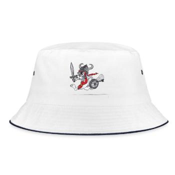 WikingerBiber # North German art - Bucket Hat - white/navy - Front