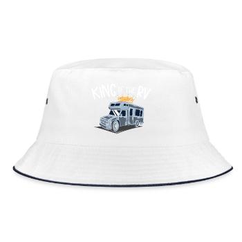 King of the RV - King of the Camper - Bucket Hat - white/navy - Front