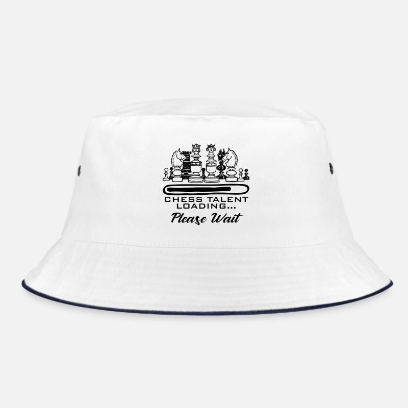 schach - Bucket Hat - Weiß/Navy