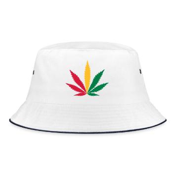 weed rasta cannabis marihuana - Bob - blanc/marine - Devant