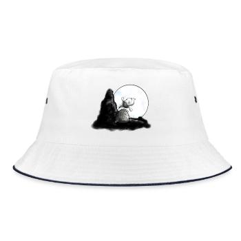Wolf Schäfchen - Schaf - Sheep - Bucket Hat - Weiß/Navy - Vorne