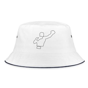 boxing - Bucket Hat - white/navy - Front