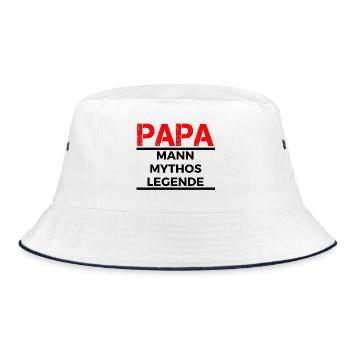 Dad, man, myth, legend - Bucket Hat - white/navy - Front