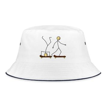 Skateboard Fun - Bucket Hat - white/navy - Front