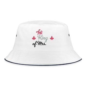 wedding - Bucket Hat - white/navy - Front