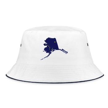 state of alaska - Bucket Hat - Weiß/Navy - Vorne