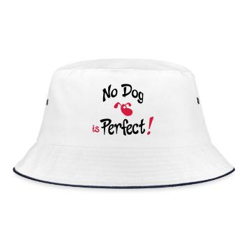 humor hund - Bucket Hat - Weiß/Navy - Vorne