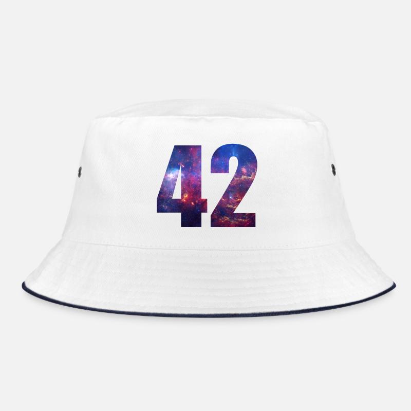 42 - Bucket Hat - Weiß/Navy