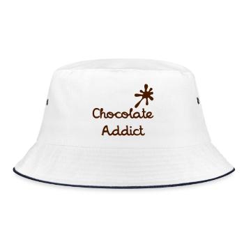 Chocolate Addict - Bucket Hat - white/navy - Front