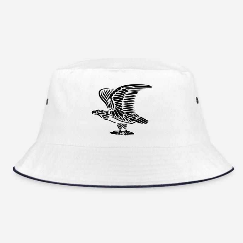 Tattoo eagle with wings. Bucket Hat