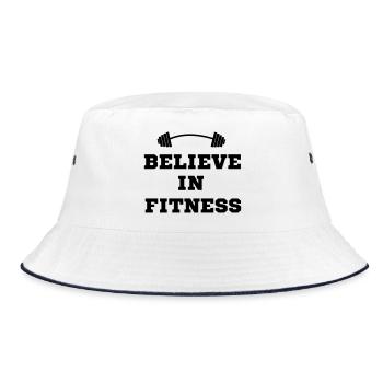 bodybuilder, bodybuilding, fitness, workout, beast - Bucket Hat - white/navy - Front