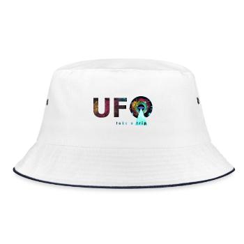 ufo - take a trip - Bucket Hat - white/navy - Front