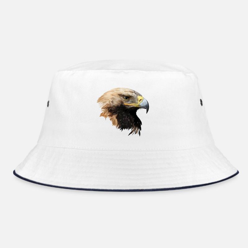 Adler - Bucket Hat - Weiß/Navy