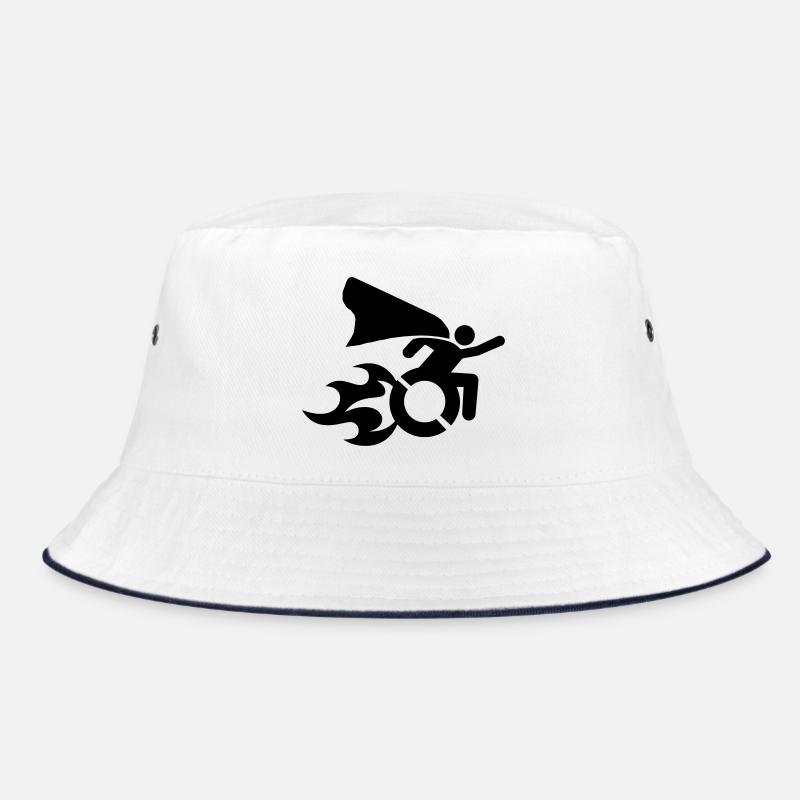 im Rollstuhl mit Flammen # Bucket Hat