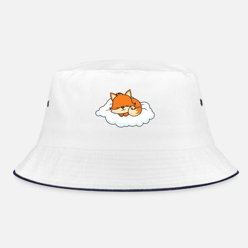 Little fox sleeping on cloud Bucket Hat