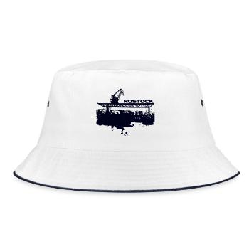 Rostock harbor - design - Bucket Hat - white/navy - Front