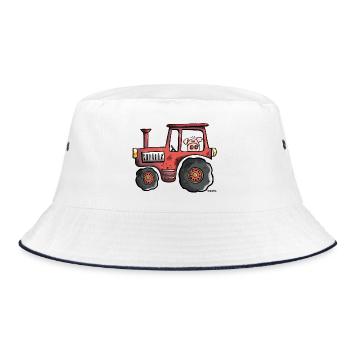 Porc conduire un tracteur - Bob - blanc/marine - Devant