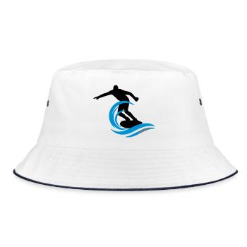 Surfer - Bucket Hat - white/navy - Front