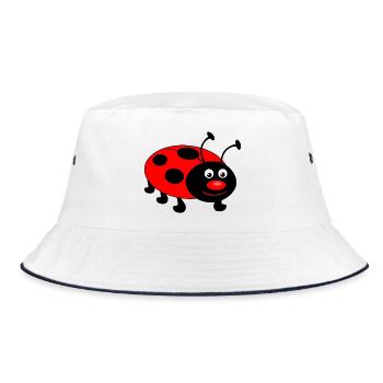 ladybug - Bucket Hat - white/navy - Front