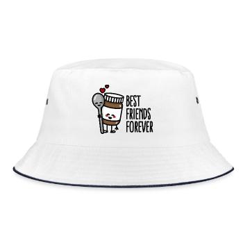 Best friends forever chocolate spread / spoon BFF - Bob - blanc/marine - Devant