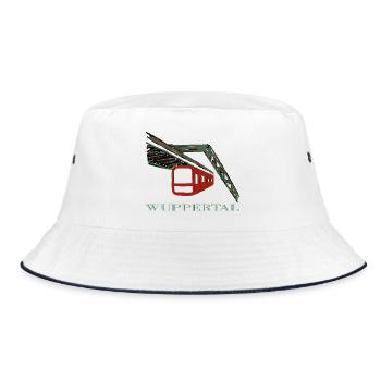 Schwebebahn - Bucket Hat - Weiß/Navy - Vorne