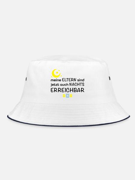 lustige Babysprüche - Bucket Hat - Weiß/Navy - Vorne