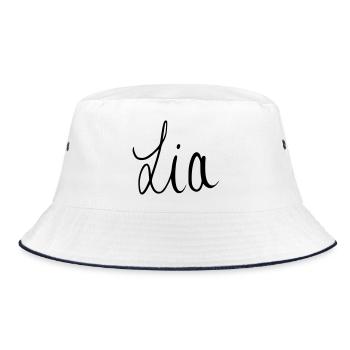 Lia - Bucket Hat - white/navy - Front