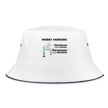 Losers see limits, winners see hurdles - Bucket Hat - white/navy - Front