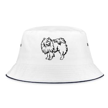 Spitz - Bucket Hat - Weiß/Navy - Vorne