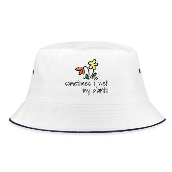 Garten - Bucket Hat - Weiß/Navy - Vorne
