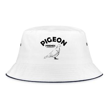 pigeon Freunde Taube Tiere illustration Logo icon - Bucket Hat - Weiß/Navy - Vorne