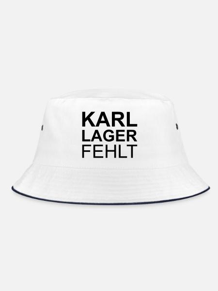 Lustige Sprüche - Bucket Hat - Weiß/Navy - Vorne