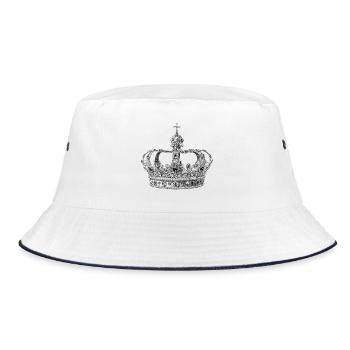 Crown - Bucket Hat - white/navy - Front