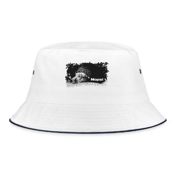 Nope - Not Today - Bucket Hat - white/navy - Front