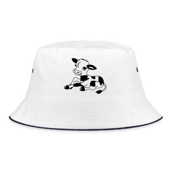 Calf - Bucket Hat - white/navy - Front