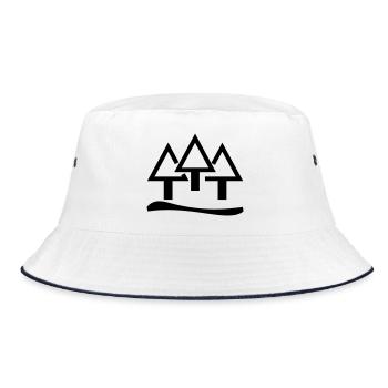 Waldkind - Bucket Hat - Weiß/Navy - Vorne
