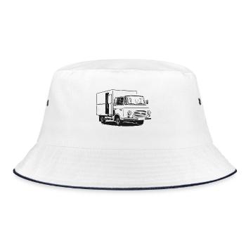 Barkas - Panel van - Bucket Hat - white/navy - Front