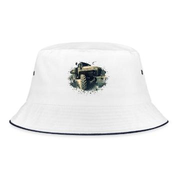 Ural 375 - Bucket Hat - Weiß/Navy - Vorne