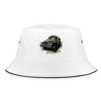 URAL 4320 - Bucket Hat - Weiß/Navy - Vorne