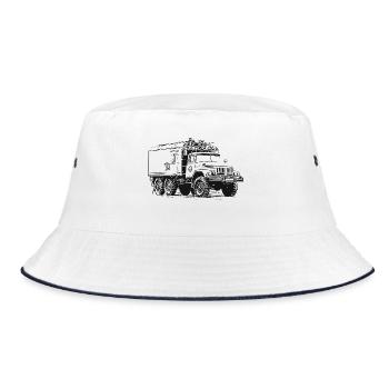 ZIL 131 KO - Bucket Hat - white/navy - Front