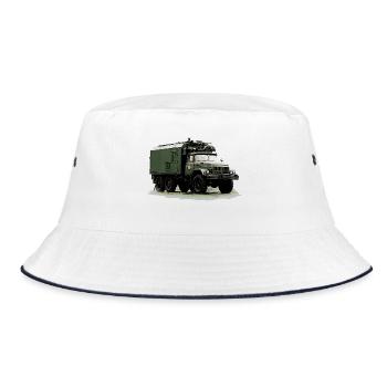 ZIL 131 KO - Bucket Hat - white/navy - Front