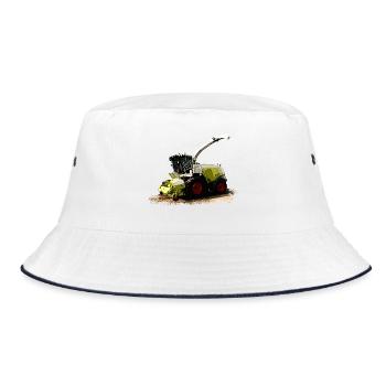 Claas Jaguar 930 Mähdrescher - Bucket Hat - Weiß/Navy - Vorne