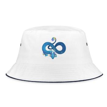 Blue Ink Spirits - Dragon Bleu Arc-En-Ciel Infini - Bob - blanc/marine - Devant