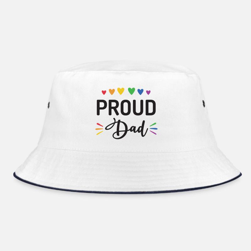 Proud Dad - Bucket Hat - white/navy