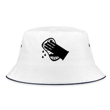 Cleaner glaze washer - Bucket Hat - white/navy - Front