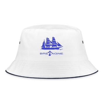 SAILBOAT BRITAIN Kreation Louis RUNEMBERG © Adagp - Bucket Hat - Weiß/Navy - Vorne